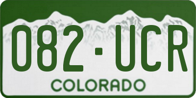 CO license plate 082UCR
