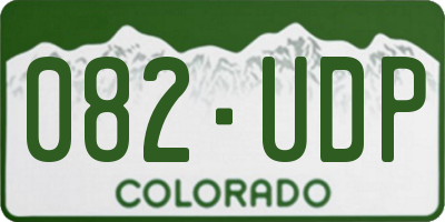 CO license plate 082UDP