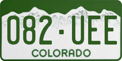 CO license plate 082UEE
