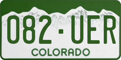 CO license plate 082UER
