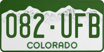 CO license plate 082UFB