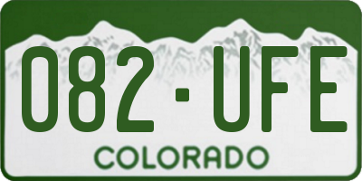 CO license plate 082UFE