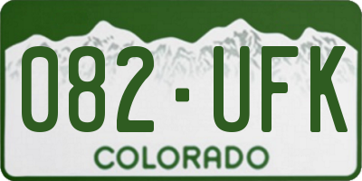 CO license plate 082UFK