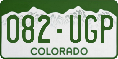 CO license plate 082UGP