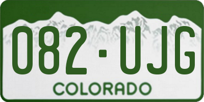 CO license plate 082UJG