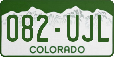 CO license plate 082UJL