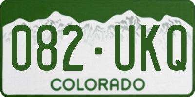 CO license plate 082UKQ