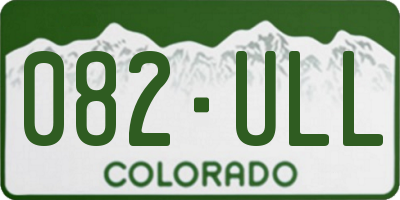 CO license plate 082ULL