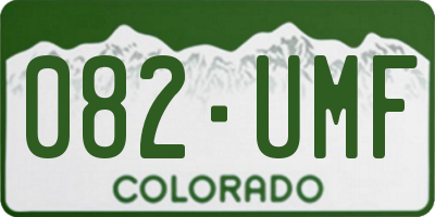 CO license plate 082UMF