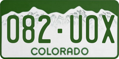 CO license plate 082UOX