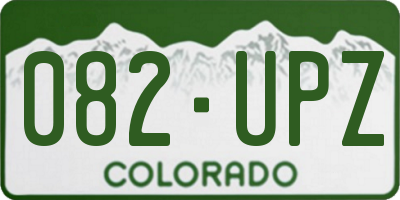 CO license plate 082UPZ