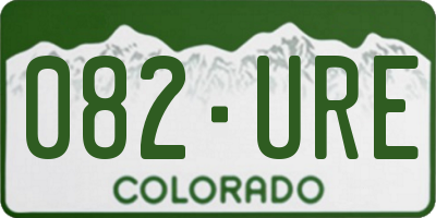 CO license plate 082URE