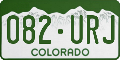 CO license plate 082URJ