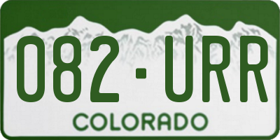 CO license plate 082URR