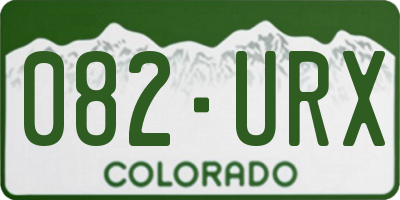 CO license plate 082URX