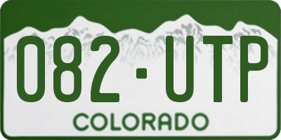 CO license plate 082UTP
