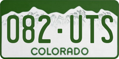 CO license plate 082UTS