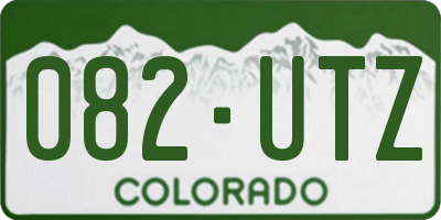 CO license plate 082UTZ
