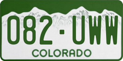 CO license plate 082UWW