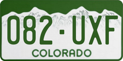 CO license plate 082UXF