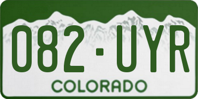 CO license plate 082UYR