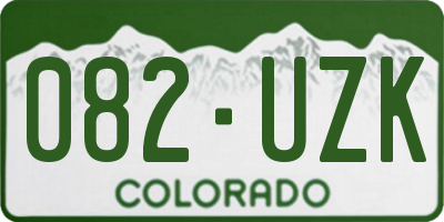 CO license plate 082UZK