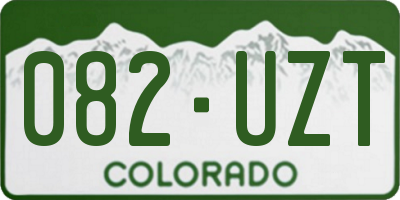 CO license plate 082UZT