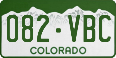 CO license plate 082VBC