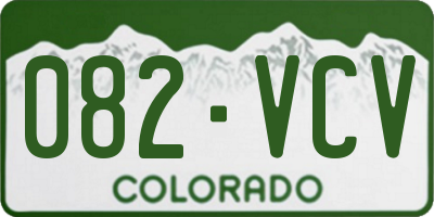 CO license plate 082VCV