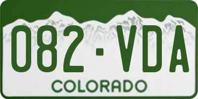 CO license plate 082VDA
