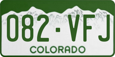 CO license plate 082VFJ