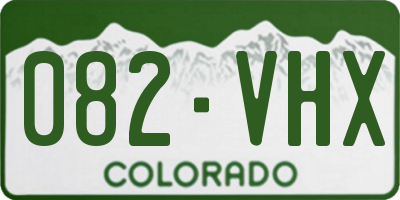 CO license plate 082VHX