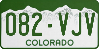 CO license plate 082VJV