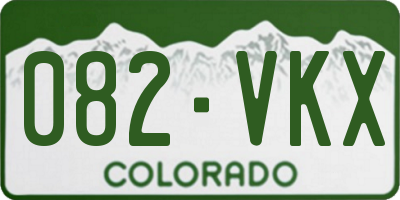 CO license plate 082VKX