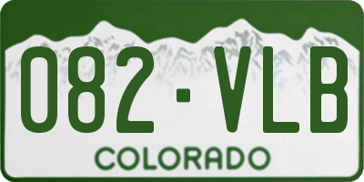 CO license plate 082VLB
