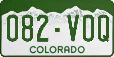 CO license plate 082VOQ
