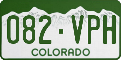 CO license plate 082VPH