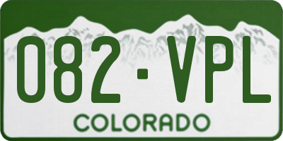 CO license plate 082VPL