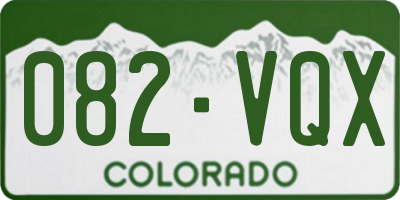 CO license plate 082VQX