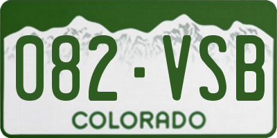 CO license plate 082VSB
