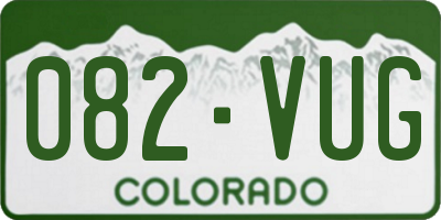 CO license plate 082VUG