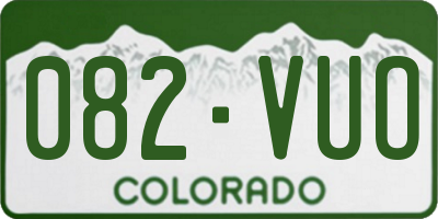 CO license plate 082VUO