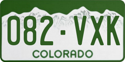 CO license plate 082VXK