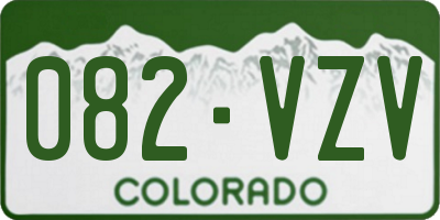 CO license plate 082VZV