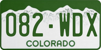 CO license plate 082WDX