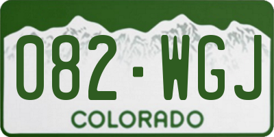 CO license plate 082WGJ