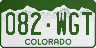 CO license plate 082WGT