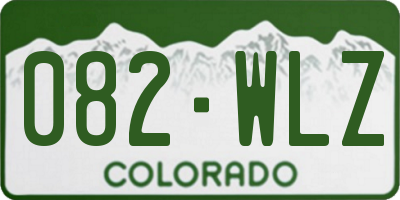 CO license plate 082WLZ