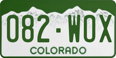 CO license plate 082WOX