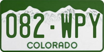 CO license plate 082WPY